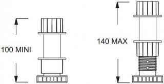 Ножки для душевого поддона Jacob Delafon Flight Pure E62751-00 чёрный